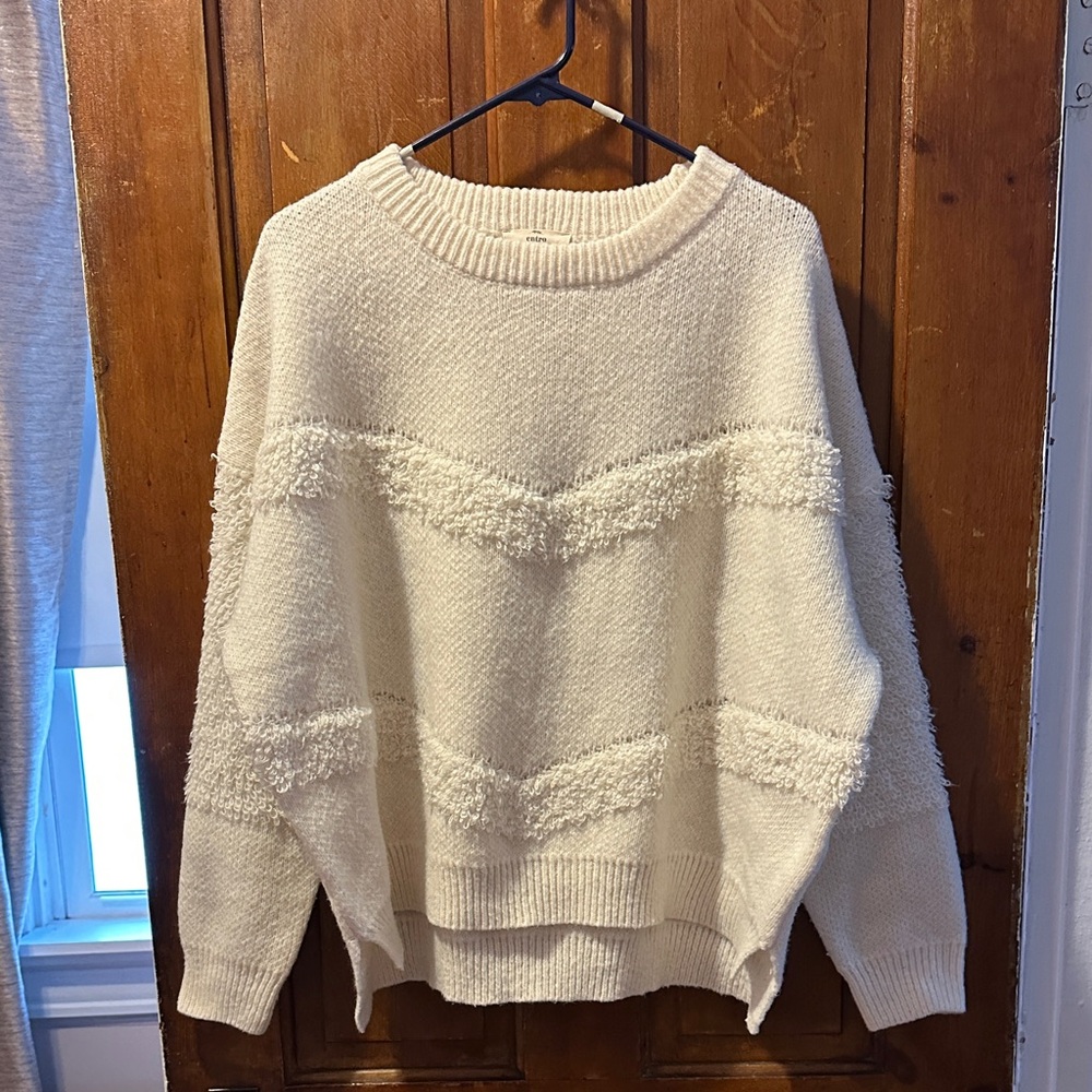 Entro Cream Textured Women's Sweater